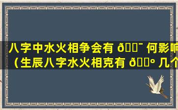 八字中水火相争会有 🐯 何影响（生辰八字水火相克有 🐺 几个意思）